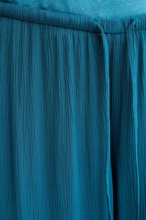 United Colors of Benetton spodnie damskie kolor turkusowy szerokie high waist 4VW95F00C - zdjęcie produktu nr 2