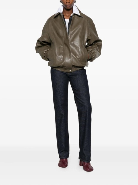 The Frankie Shop Prescott elastic-cuff jacket - Green - zdjęcie produktu nr 2