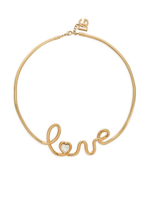 Dolce & Gabbana letter-charm sculpted choker necklace - Gold - zdjęcie produktu nr 1