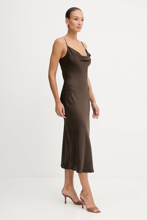 Guess sukienka NEW AKILINA kolor brązowy maxi dopasowana W5GK85 WH9C2 - zdjęcie produktu nr 2