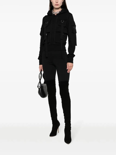 Blumarine cargo-pockets cotton hoodie - Black - zdjęcie produktu nr 2