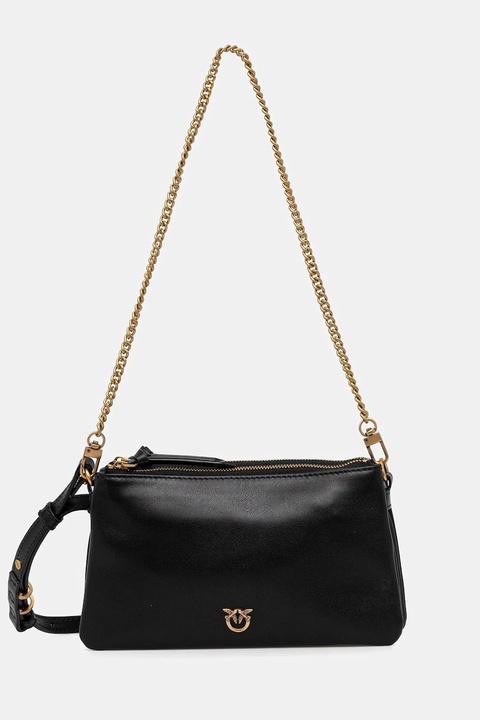 Pinko torebka skórzana kolor czarny 105359 A0QO - zdjęcie produktu nr 1
