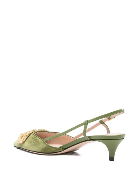 Valentino Garavani slingback embellished pumps - Green - zdjęcie produktu nr 2