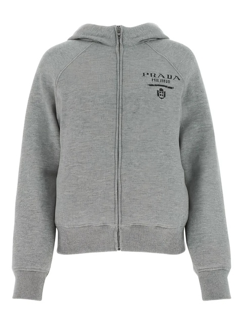 Prada logo-detail hooded jacket - Grey - zdjęcie produktu nr 2
