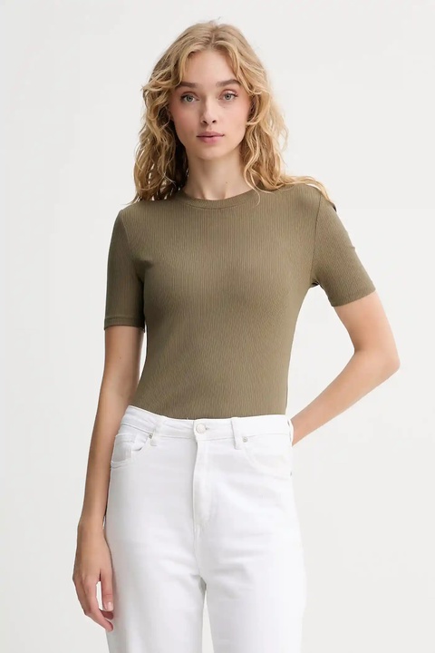 Calvin Klein t-shirt damski kolor zielony LV044D246G - zdjęcie produktu nr 1