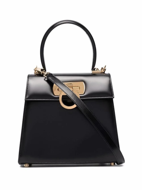 Ferragamo Gancini leather tote bag - Black - zdjęcie produktu nr 2
