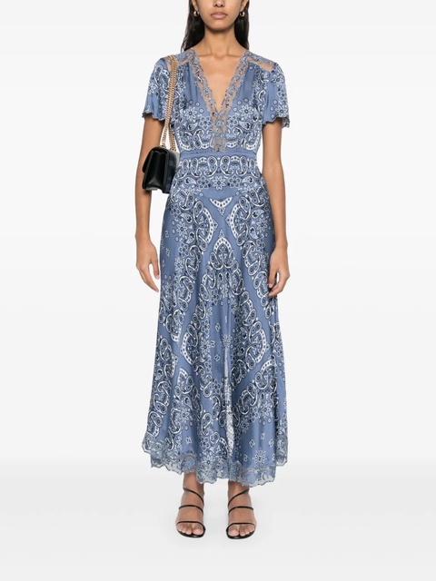 Maje floral-print midi dress - Blue - zdjęcie produktu nr 2