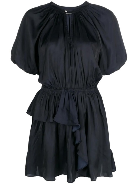 Zadig&Voltaire Romina puff-sleeve ruched mini dress - Blue - zdjęcie produktu nr 1