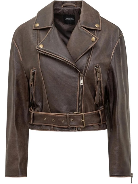 Weekend Max Mara Saletta biker jacket - Brown - zdjęcie produktu nr 1