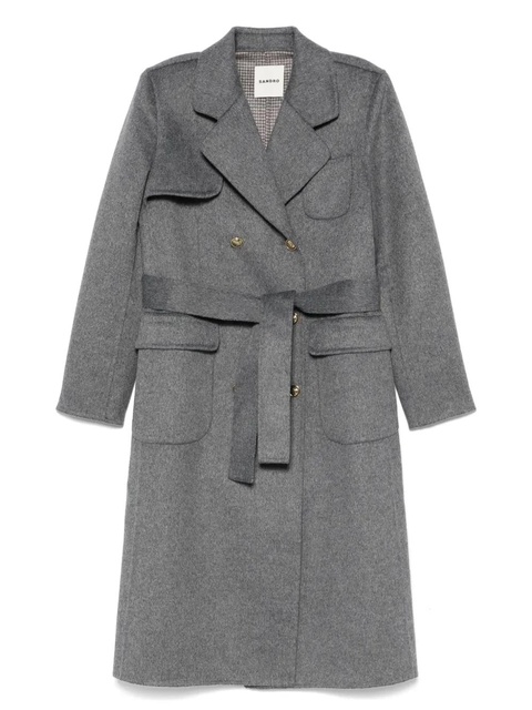 SANDRO double-breasted coat - Grey - zdjęcie produktu nr 1