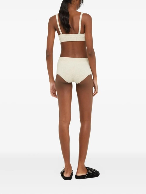 Alanui ribbed culotte shorts - Neutrals - zdjęcie produktu nr 2