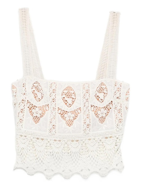 Johanna Ortiz Casablanca cropped top - Neutrals - zdjęcie produktu nr 1