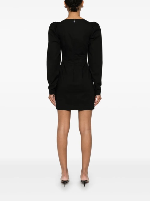 ROTATE BIRGER CHRISTENSEN scoop-neck long-sleeve mini dress - Black - zdjęcie produktu nr 2