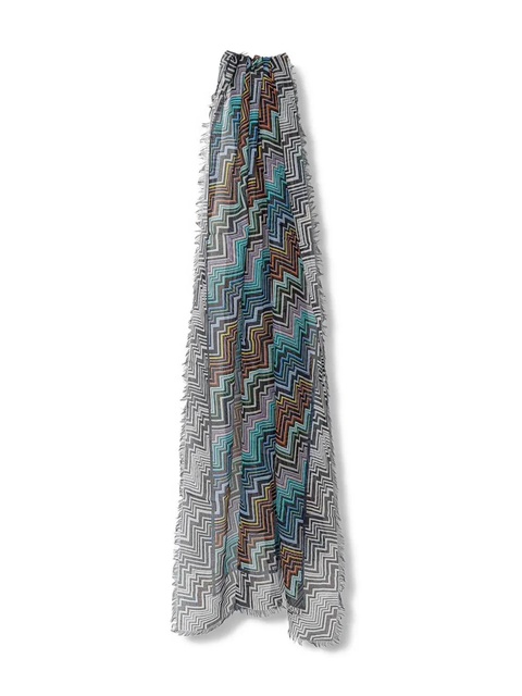 Missoni zigzag fringed scarf - Black - zdjęcie produktu nr 1