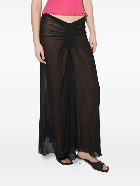 MISBHV ruching chiffon maxi skirt - Black - zdjęcie produktu nr 1