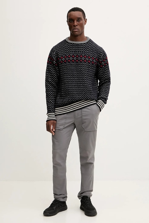 Mammut sweter wełniany Mammut x Cabourn Direttissima kolor granatowy ciepły 1014.07060 - zdjęcie produktu nr 2