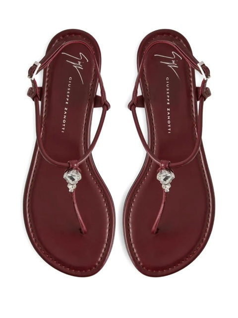 Giuseppe Zanotti Hollie crystal-embellished sandals - Red - zdjęcie produktu nr 2