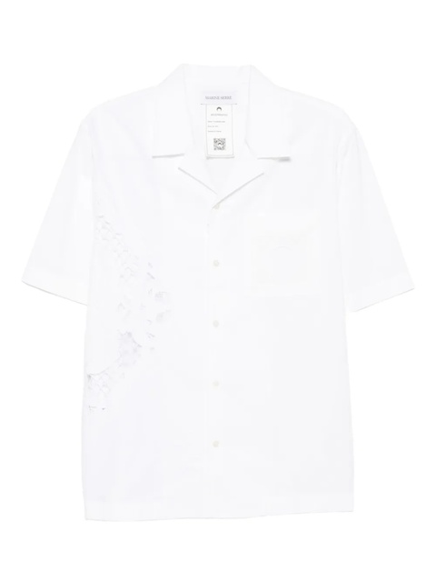 Marine Serre lace-insert short-sleeves shirt - White - zdjęcie produktu nr 1