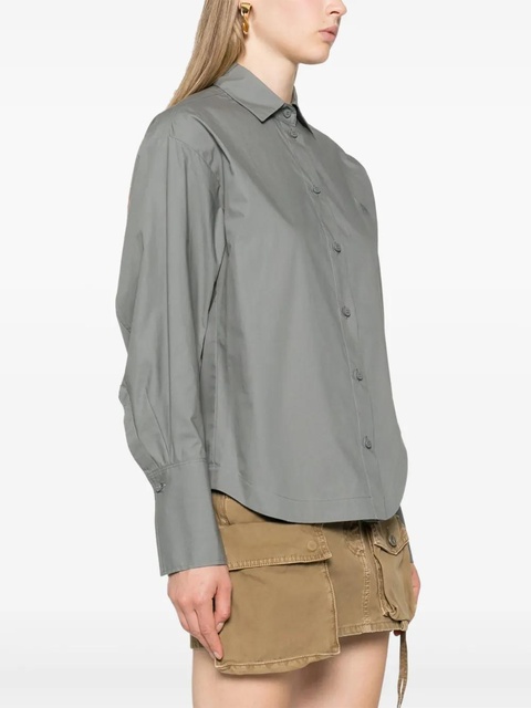 The Attico Eliza logo-embroidered shirt - Grey - zdjęcie produktu nr 2