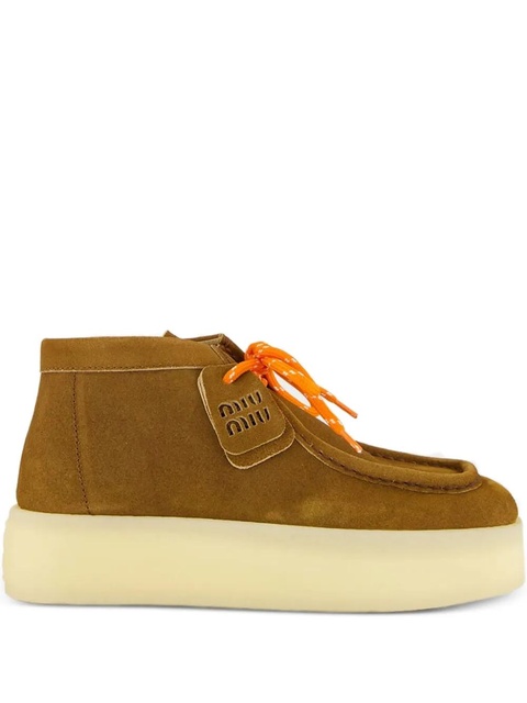 Miu Miu platform ankle boots - Brown - zdjęcie produktu nr 1