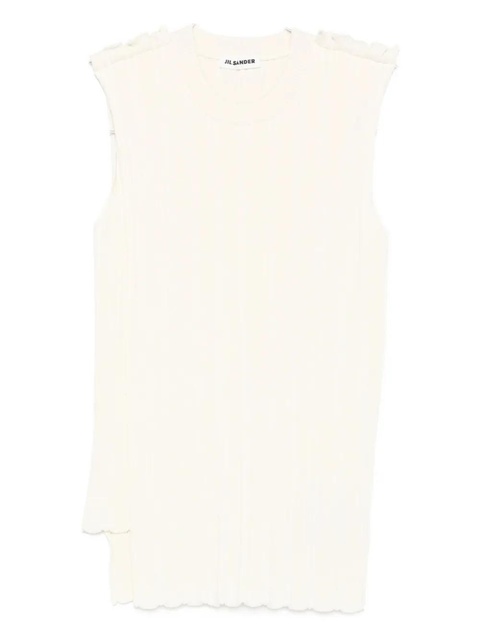 Jil Sander ribbed sleeveless top - Neutrals - zdjęcie produktu nr 1