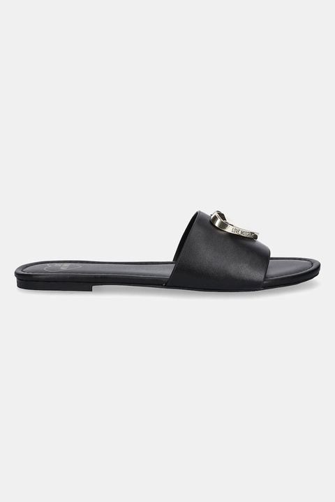 Love Moschino klapki skórzane damskie kolor czarny JA28161G0MIA0000 - zdjęcie produktu nr 2