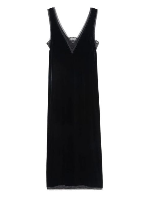 Zadig&Voltaire lace-trimmed slip midi dress - Black - zdjęcie produktu nr 1