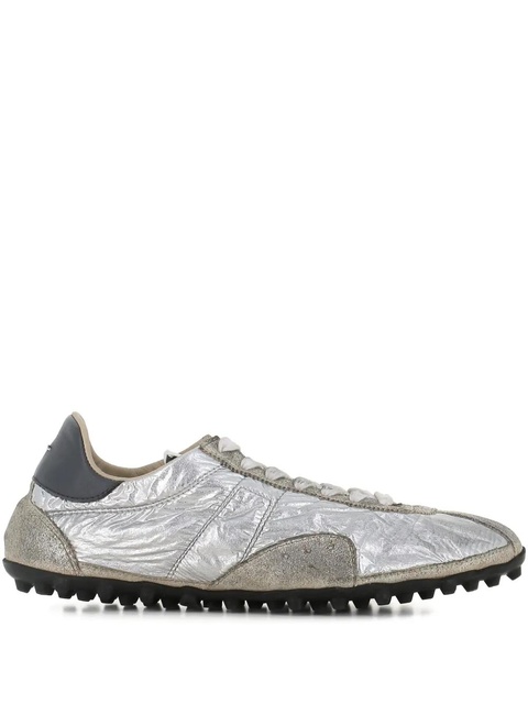 Maison Margiela textured lace-up sneakers - Silver - zdjęcie produktu nr 1