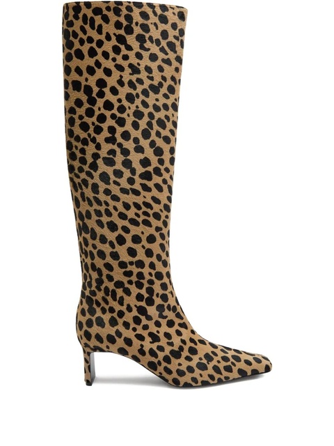 KHAITE 55mm Ona animal-print boots - Neutrals - zdjęcie produktu nr 2