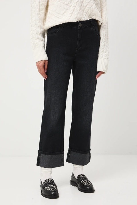 Medicine jeansy bawełniane damskie kolor czarny - zdjęcie produktu nr 2