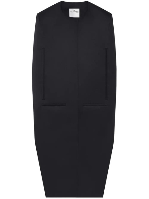 Courrèges satin-finish coat - Black - zdjęcie produktu nr 1
