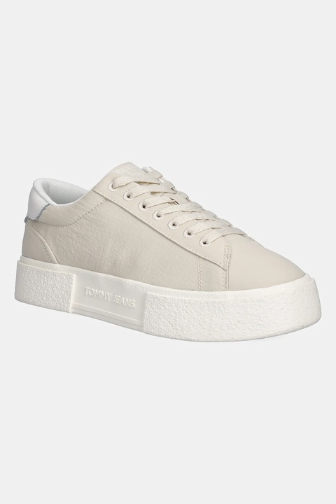 Tommy Jeans sneakersy TJW FLATFORM SNEAKER damskie kolor beżowy EN0EN02819 - zdjęcie produktu nr 1