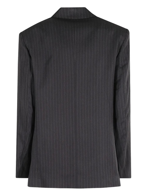 Essentiel Antwerp pinstripe double-breasted blazer - Grey - zdjęcie produktu nr 2