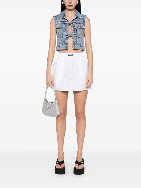 ROTATE BIRGER CHRISTENSEN poplin boxer shorts - White - zdjęcie produktu nr 2