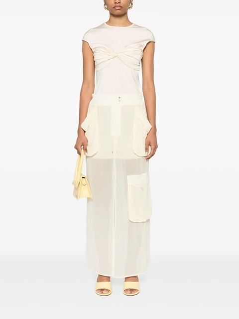 PINKO layered-design midi skirt - Yellow - zdjęcie produktu nr 1