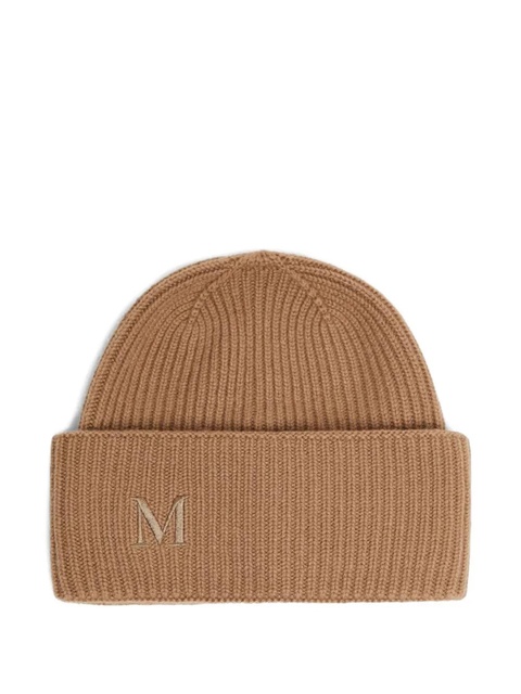 Max Mara Mmretina initial ribbed beanie - Neutrals - zdjęcie produktu nr 1
