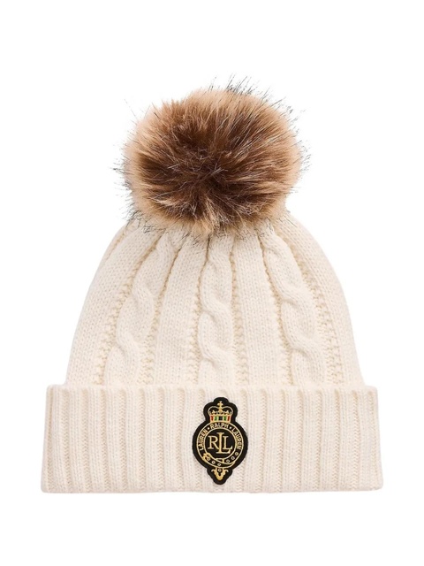 Lauren Ralph Lauren cable-knit pompom beanie - Neutrals - zdjęcie produktu nr 1