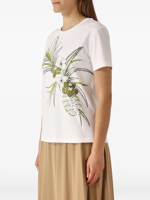 Max Mara floral-print T-shirt - White - zdjęcie produktu nr 2