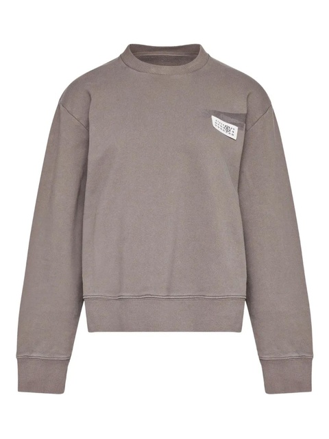 MM6 Maison Margiela logo-patch sweatshirt - Grey - zdjęcie produktu nr 1