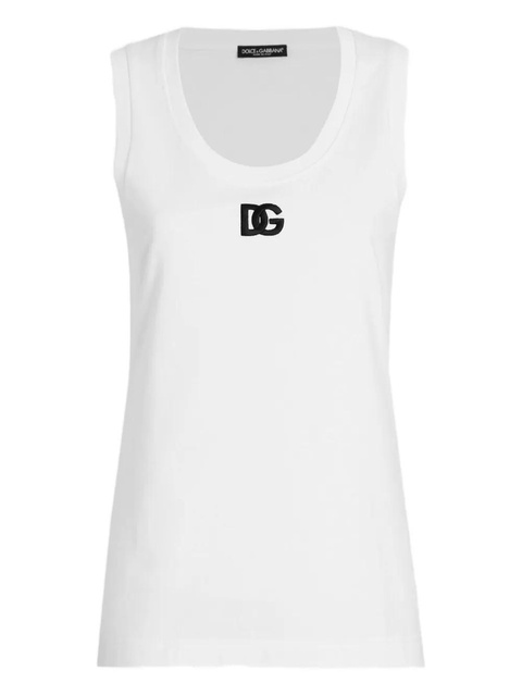 Dolce & Gabbana logo-detail cotton tank top - White - zdjęcie produktu nr 1
