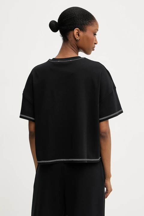 Karl Lagerfeld t-shirt bawełniany damski kolor czarny A3W17019 - zdjęcie produktu nr 2