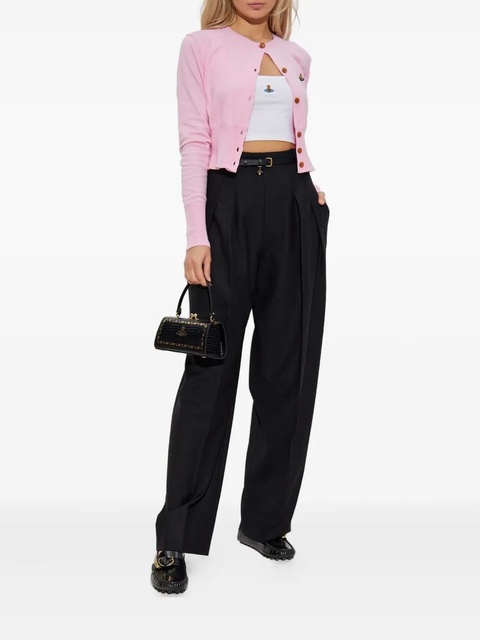 Vivienne Westwood orb-embellished ribbed top - White - zdjęcie produktu nr 1