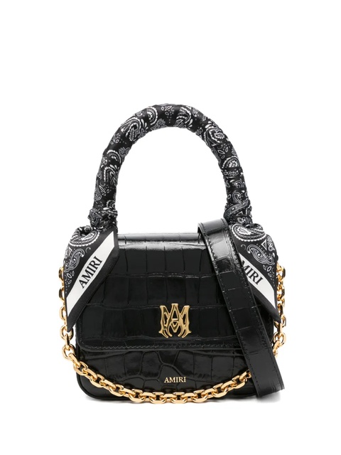 AMIRI crocodile-effect satchel - Black - zdjęcie produktu nr 1