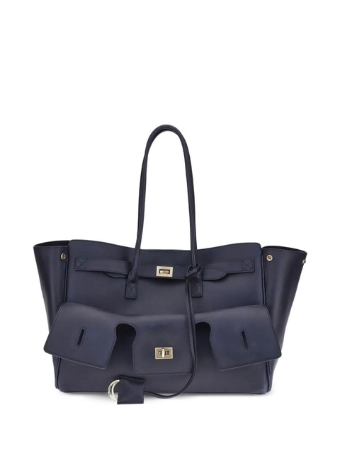 Balenciaga medium Bel Air leather shoulder bag - Blue - zdjęcie produktu nr 1