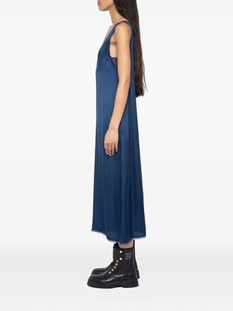 Zadig&Voltaire lace-trimmed slip midi dress - Blue - zdjęcie produktu nr 2