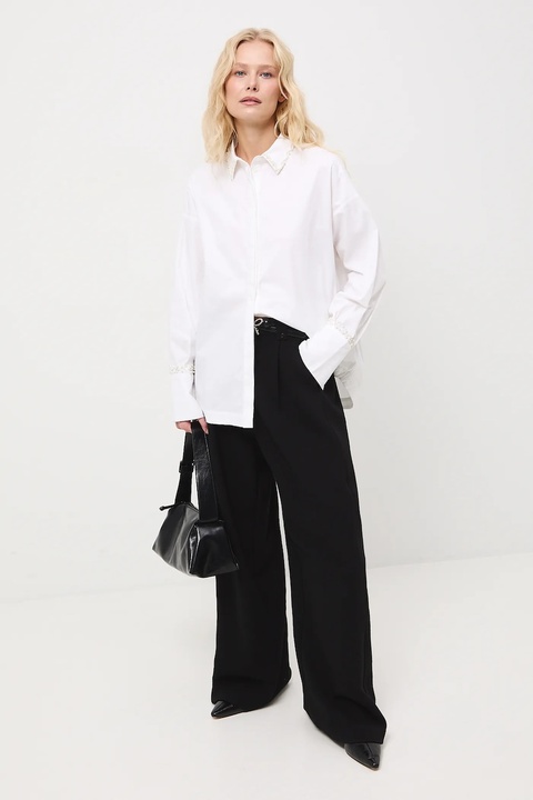 Medicine koszula damska kolor biały relaxed z kołnierzykiem klasycznym - zdjęcie produktu nr 2