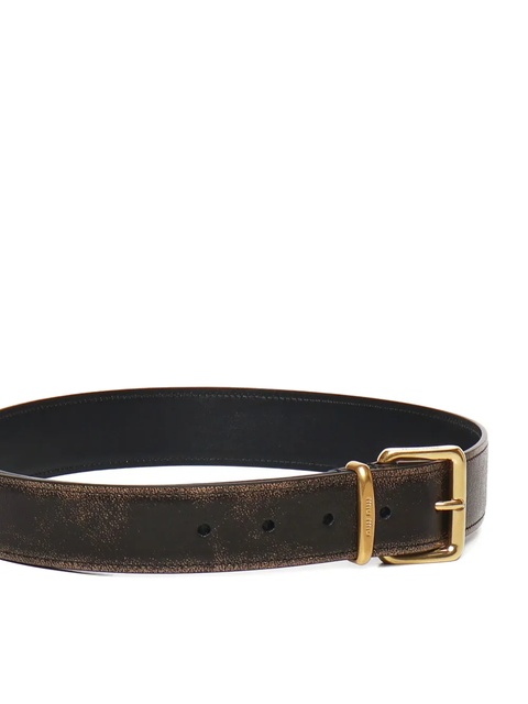 Miu Miu square-buckle leather belt - Brown - zdjęcie produktu nr 2