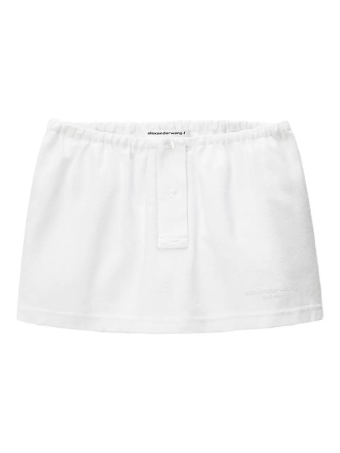 Alexander Wang elasticated-waistband buttoned skirt - White - zdjęcie produktu nr 1