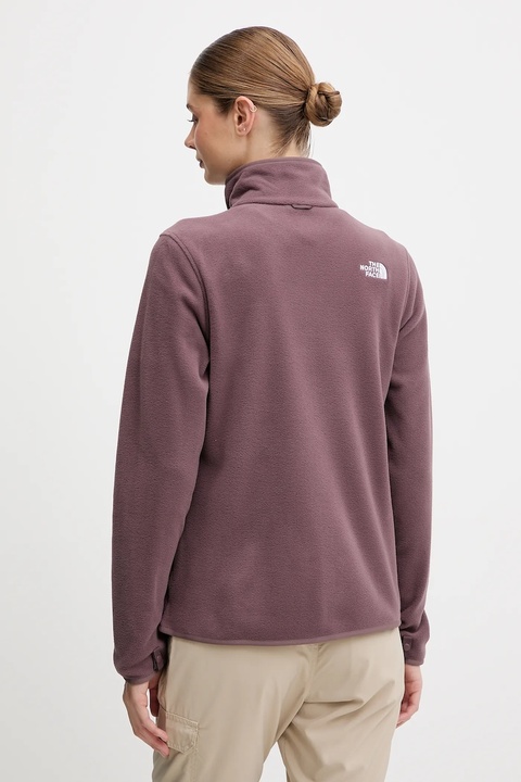 The North Face bluza polarowa damska kolor brązowy gładka NF0A8D2FBQ71 - zdjęcie produktu nr 2