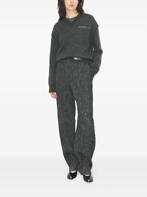 Tory Burch panelled wool-blend trousers - Grey - zdjęcie produktu nr 2